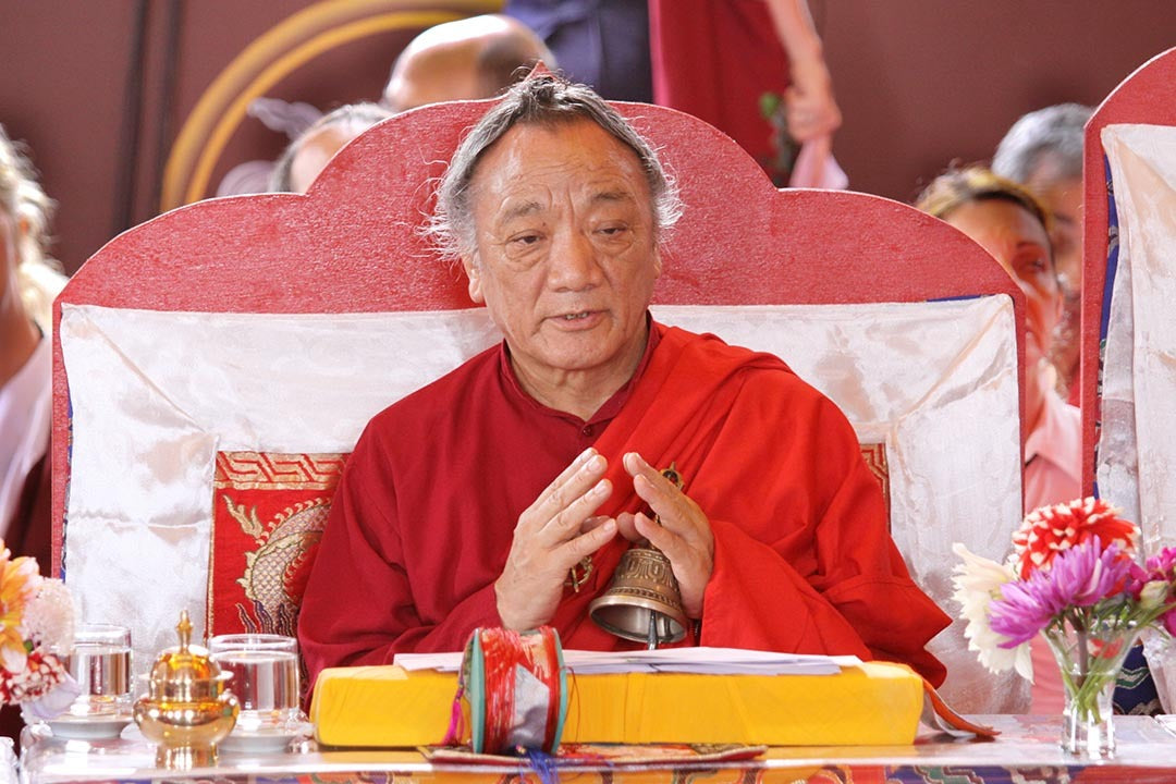 Lama Pema Dorje Rinpoche on Throne Photo