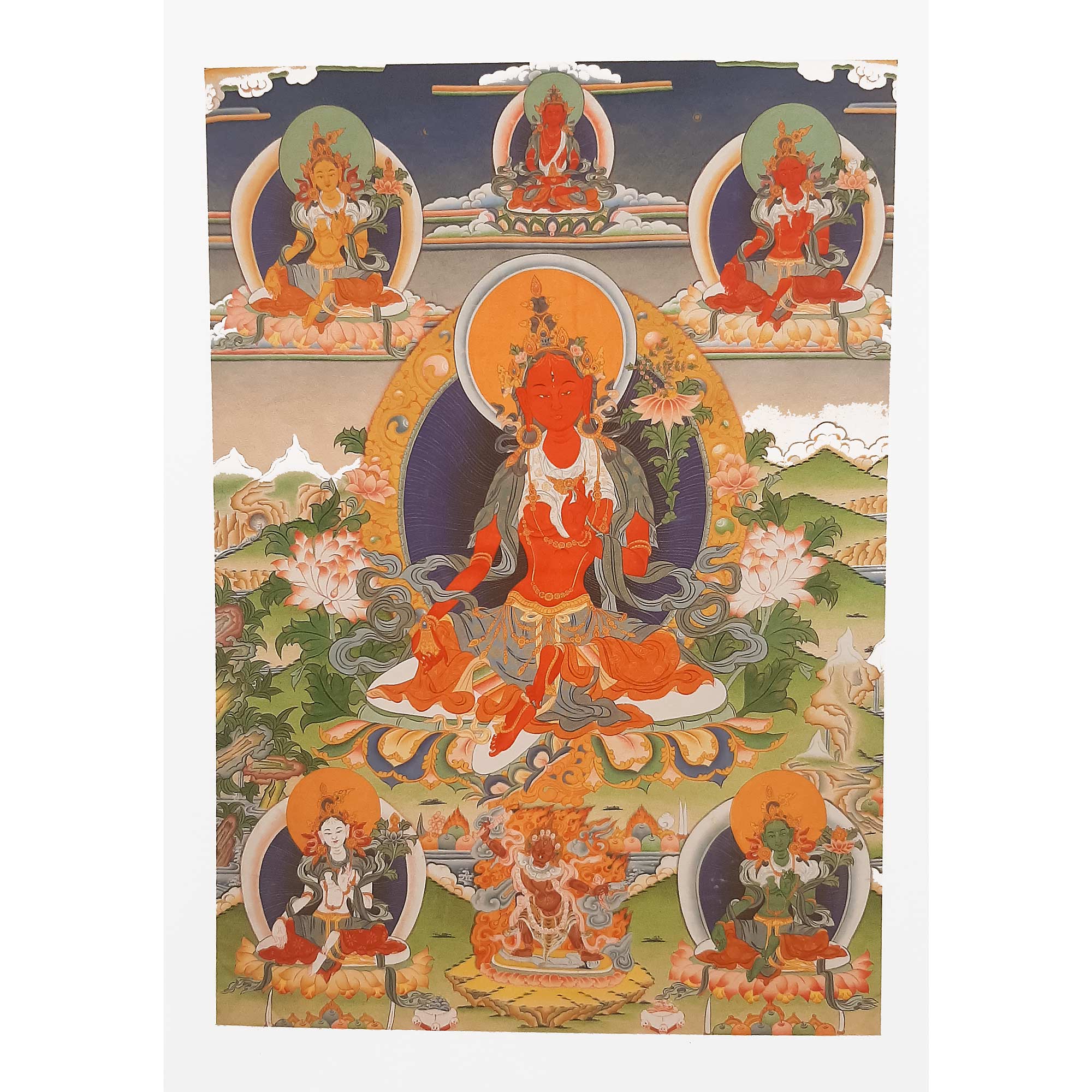 Tangka Red Tibetan Treasures | Buddhist Thangkas