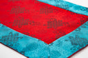 Turquoise & Red Brocade Shrine Cloth | 42”
