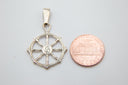 Large Dharma Wheel - Sterling Silver