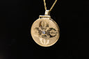 Double Vajra Locket - 9K Gold w/diamond