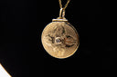 Double Vajra Locket - 18K Gold w/diamond