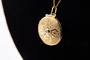 Double Vajra Locket - 18K Gold w/diamond