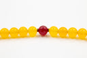 Yellow Jade & Carnelian Mala
