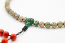 Tibetan Agate Mala with Coral