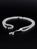 Selenite Mala with Amethyst