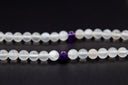 Selenite Mala with Amethyst