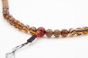 Tibetan Brown Agate Mala with Carnelian
