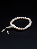 Pearl Wrist Mala with Mother of Pearl Guru