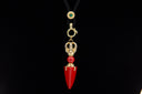 Red Coral Phurba Pendant