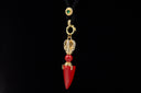 Red Coral Phurba Pendant