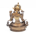 Green Tara Oxidized Copper Statue- 4"