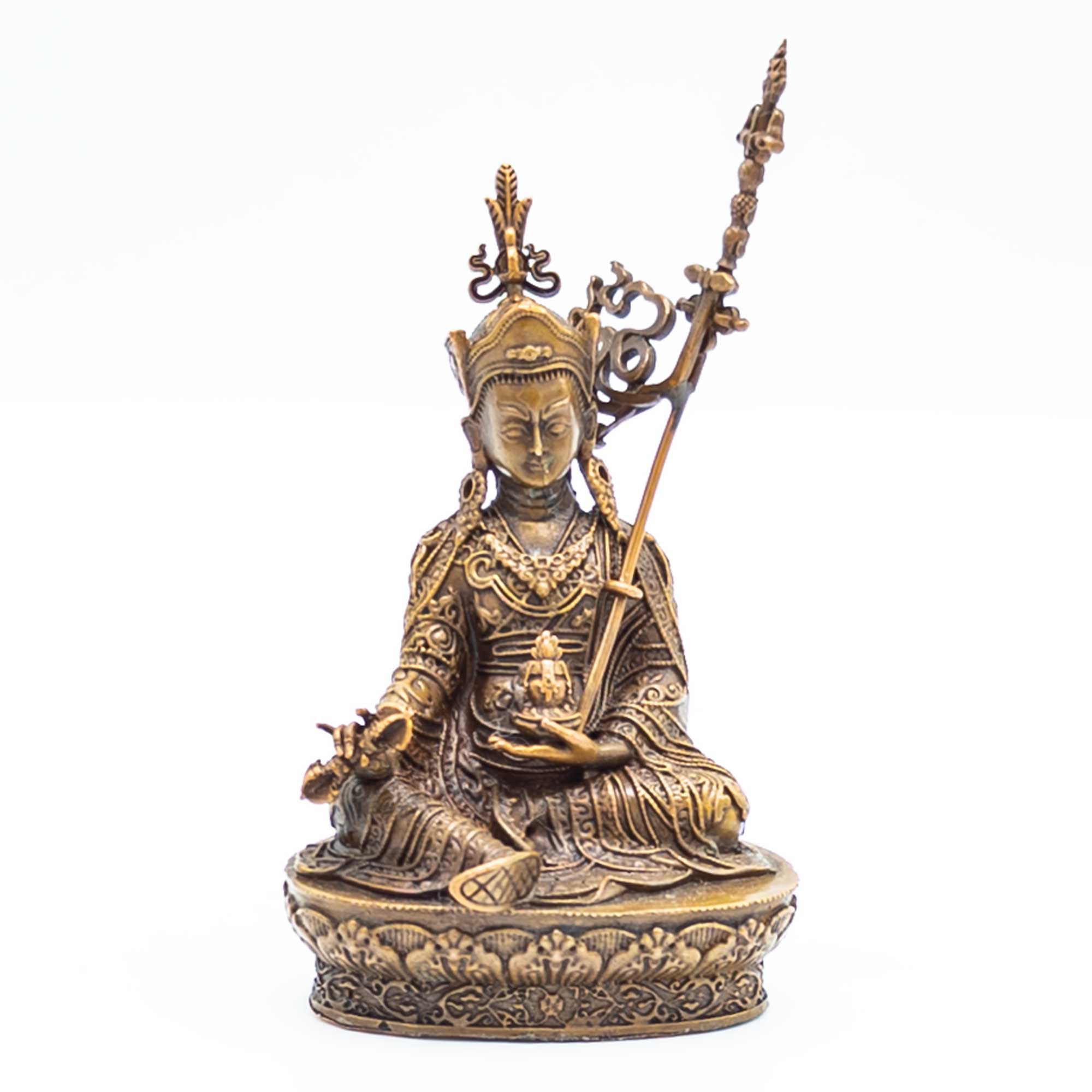 Guru Rinpoche Oxidized Copper Statue- 4