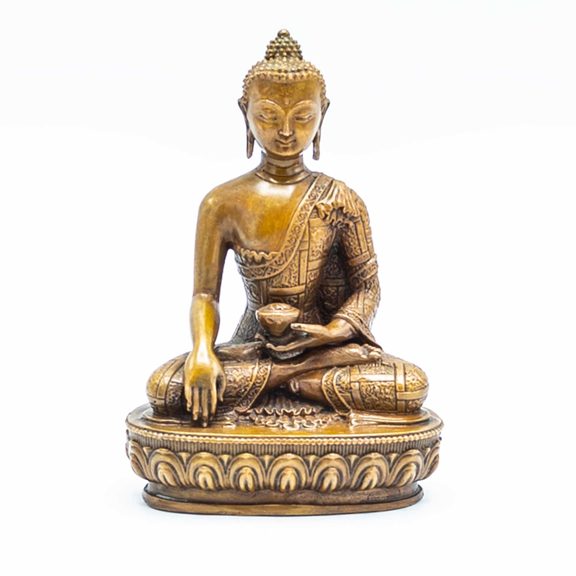 Shakyamuni Buddha Oxidized Copper Statue- 4