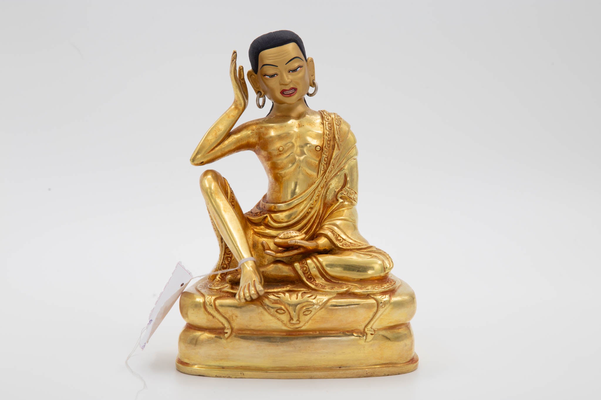 Fully Gilded Milarepa Statue 7.5