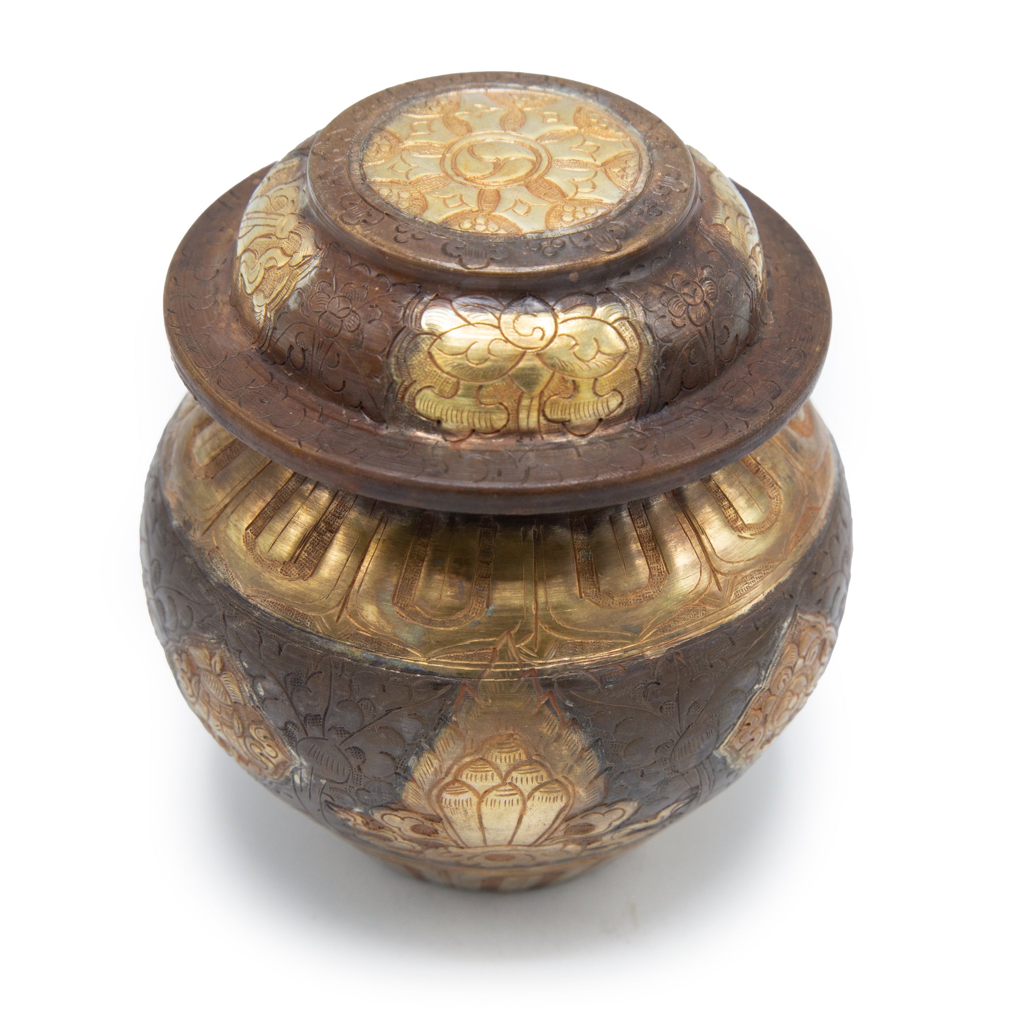 Copper and Gold Treasure Vase - 4.5 inch
