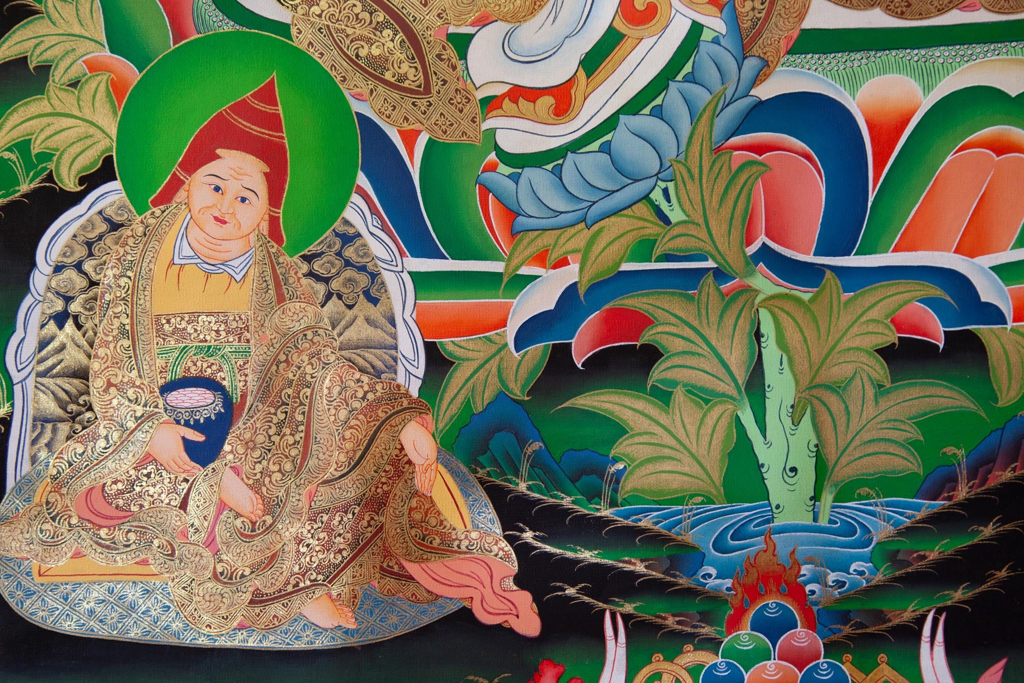 Guru Rinpoche Thangka - Extra Large