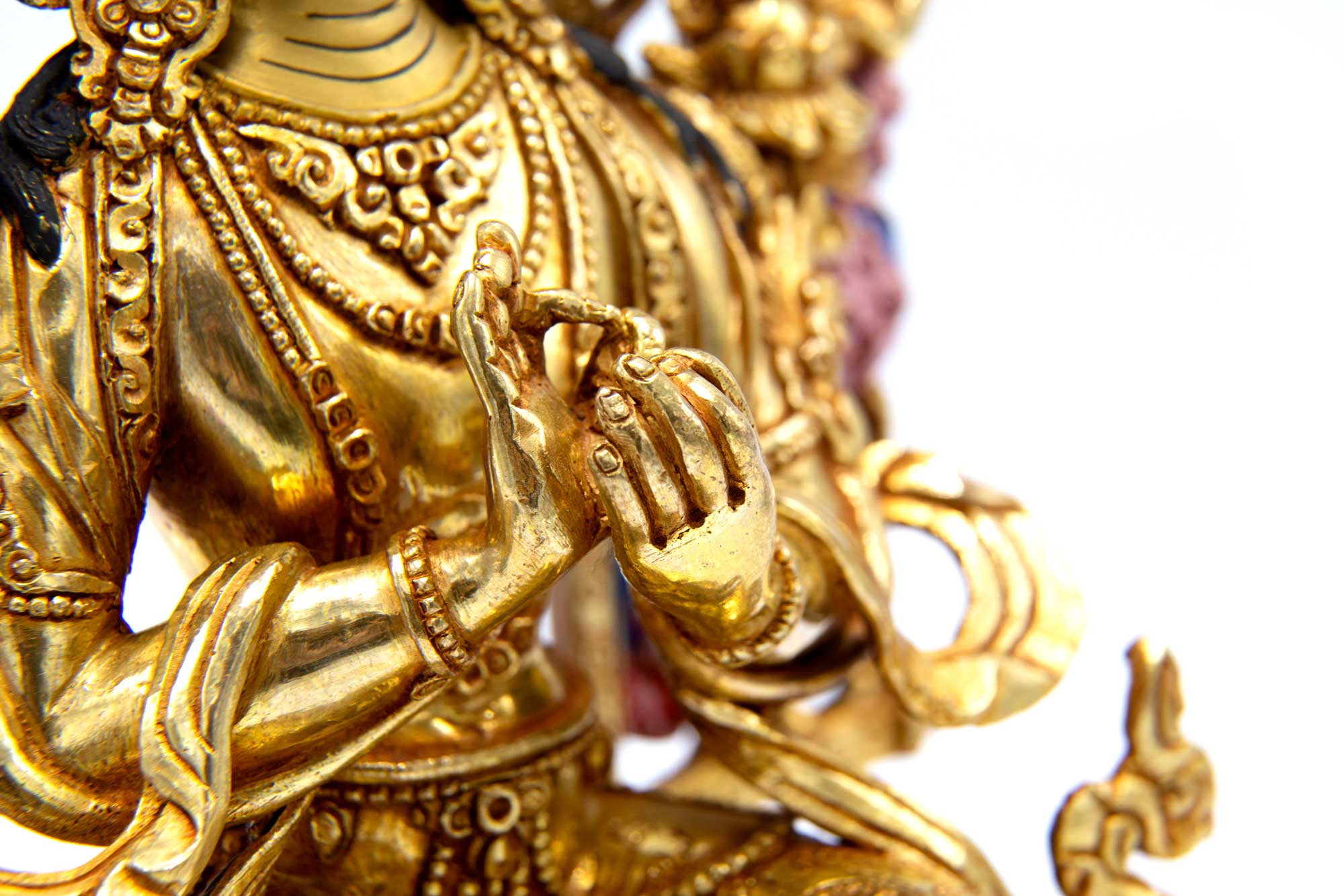 Maitreya Statue - Fully gilded - 14"