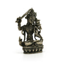 Manjushri Statue - White Metal - Mini