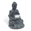 Meditating Buddha with Candle - Cast Resin