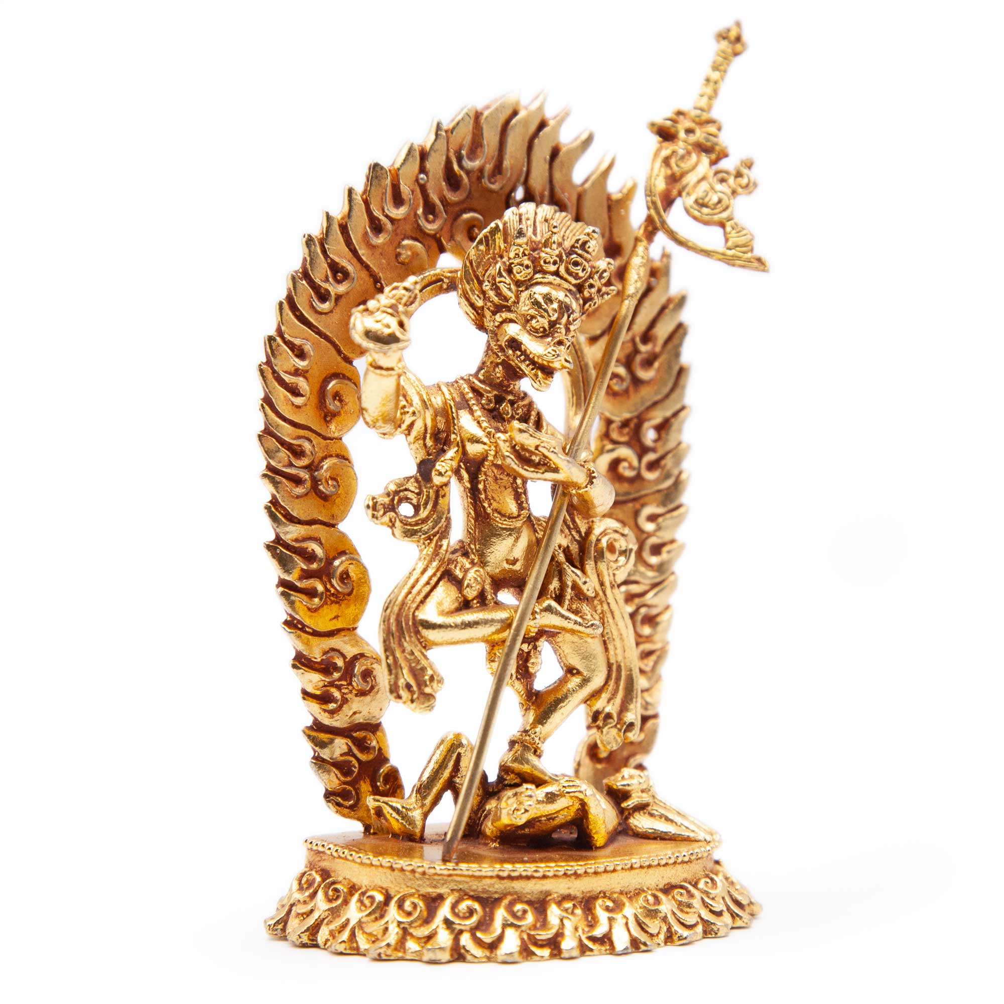 Lion-faced Dakini Gold Statue - Mini