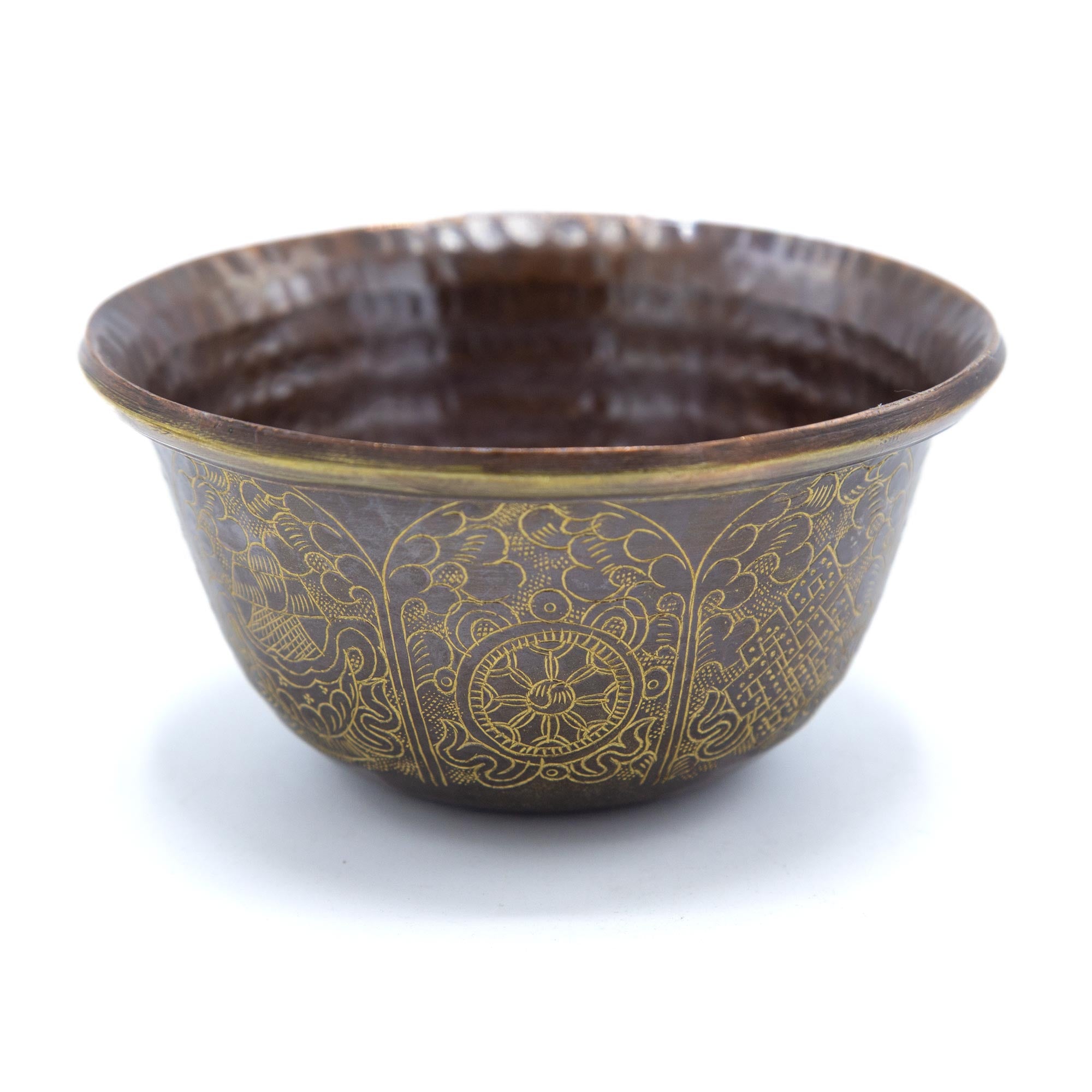 Fine Engraved Copper Offering Bowls - 4