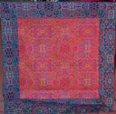 Red Throne Cover Set of 4 Khadi Chinese Brocade