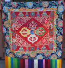 Red Throne Cover Set of 4 Pema Chandan Brocade