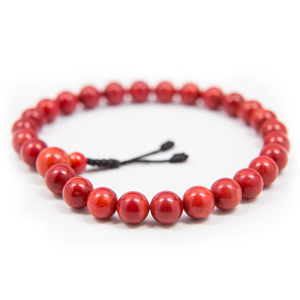 Red Coral Pocket Mala - 8mm