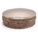 Ornate Embossed Copper Mandala Pan - 6"