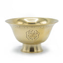 Engraved Brass Offering Bowls with Base - 3.75"