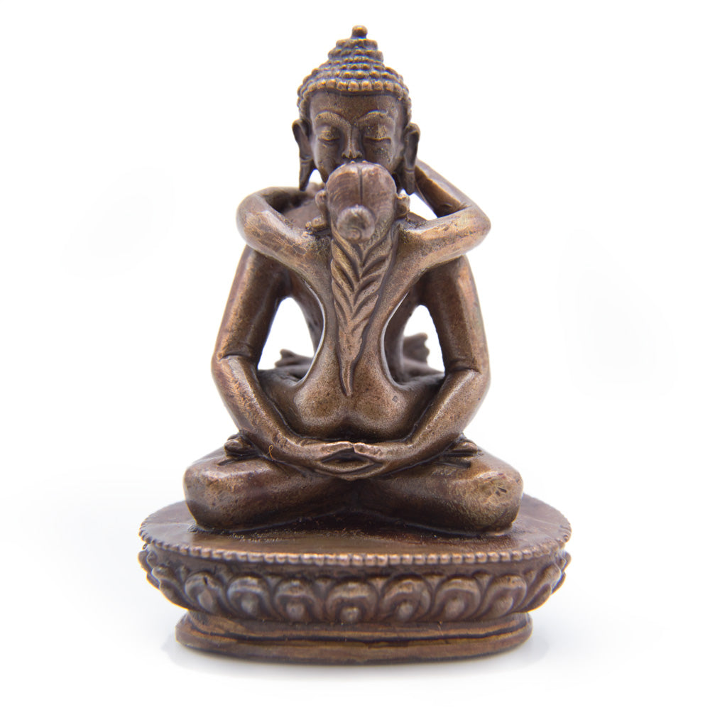 Samantabhadra & Consort Copper Statue - Mini