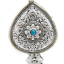 White Metal Mandala Set with Stand