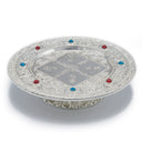 White Metal Mandala Set with Stand