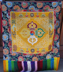 Yellow Throne Cover Set of 4 Pema Chandan Brocade