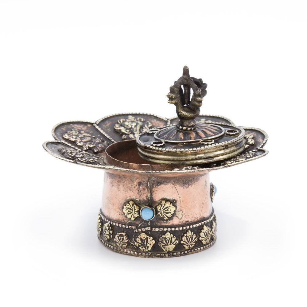 Lotus with 8 Auspicious Symbols Incense Burner