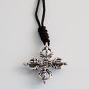 White Metal Double Dorje Pendant