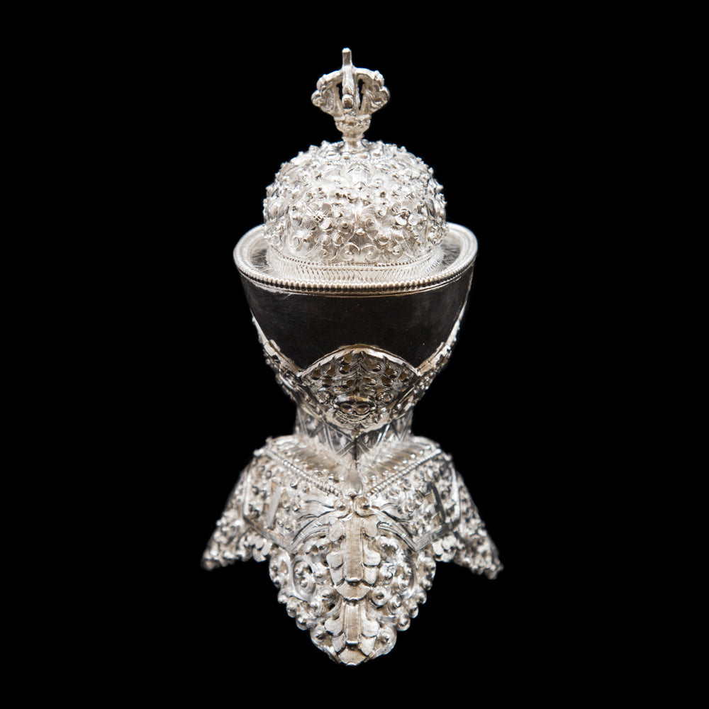 Ornate Pure Silver Kapala - 5.6