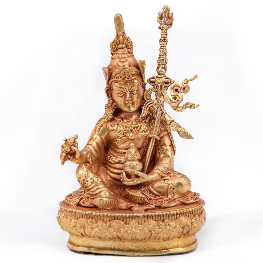 Guru Rinpoche Gold Statue - Mini