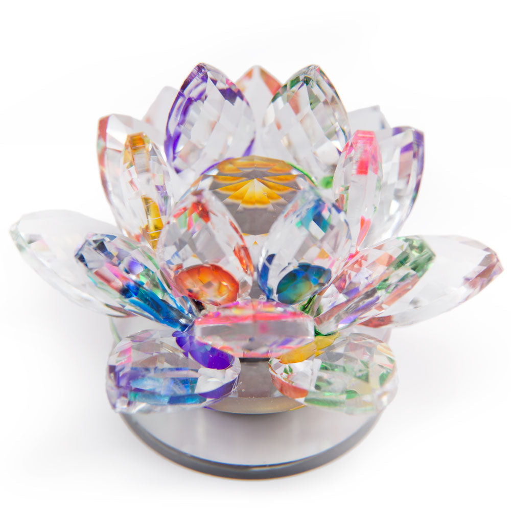 Rainbow Crystal Lotus - 2.5 inch