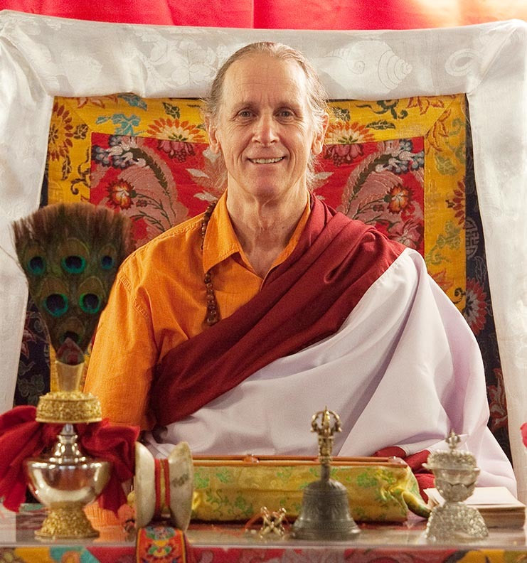 Lama Padma Gyatso on Throne Photo