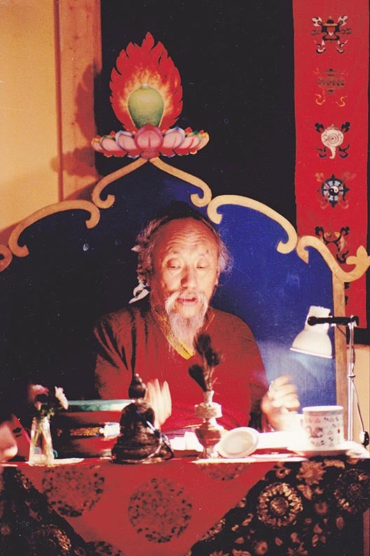 Chagdud Rinpoche on Throne Photo