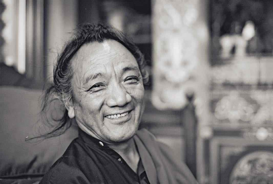 Lama Pema Dorje Rinpoche Black and White Photo
