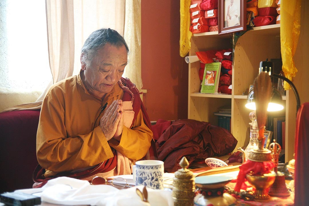 Lama Pema Dorje Rinpoche Praying Photo