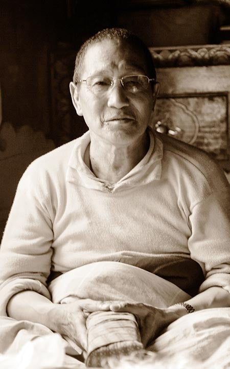 Khenchen Ngak-Chung Yangsi Rinpoche Black and White Photo