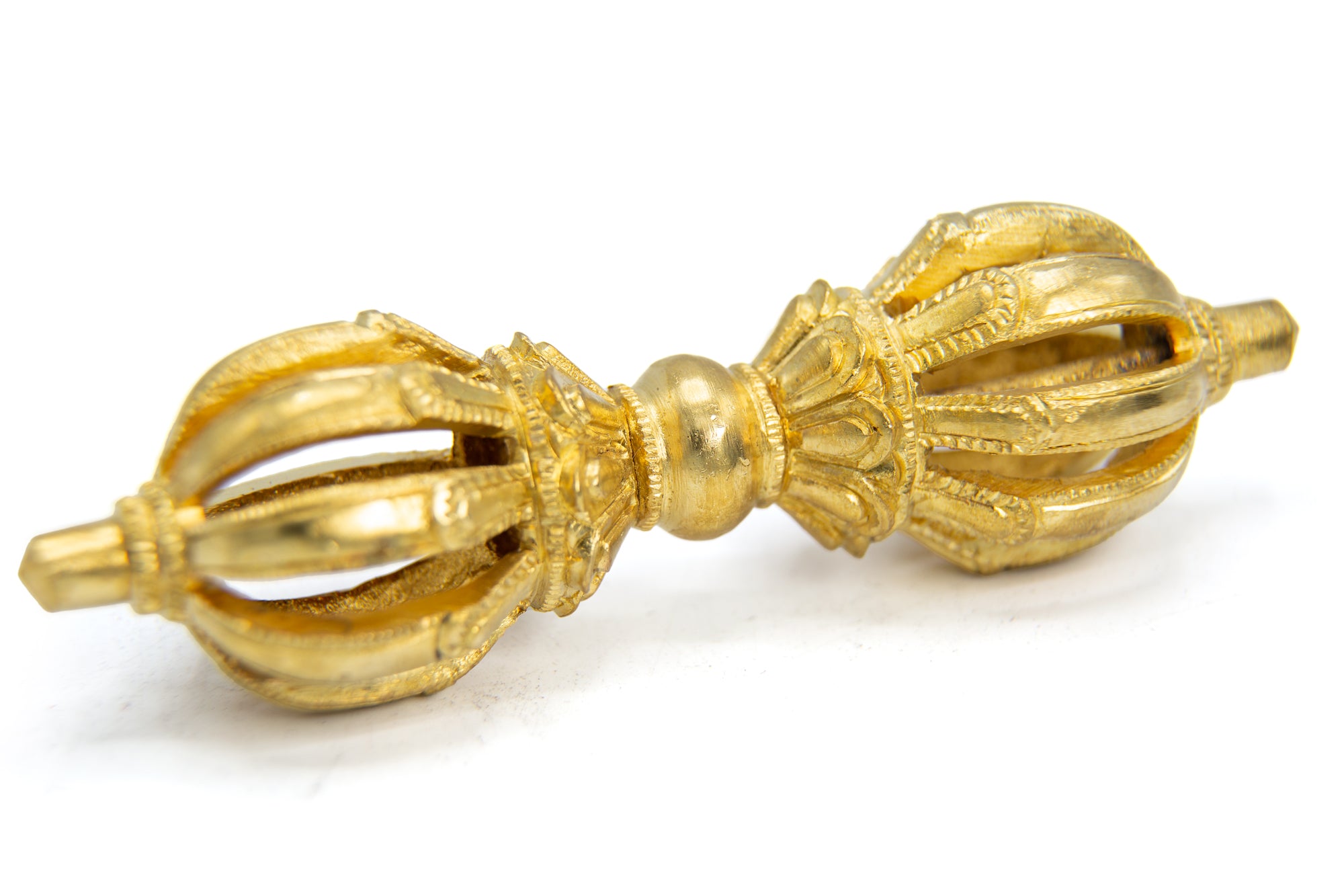 Nine-pronged Antiqued Gold Bell & Dorje - Ani
