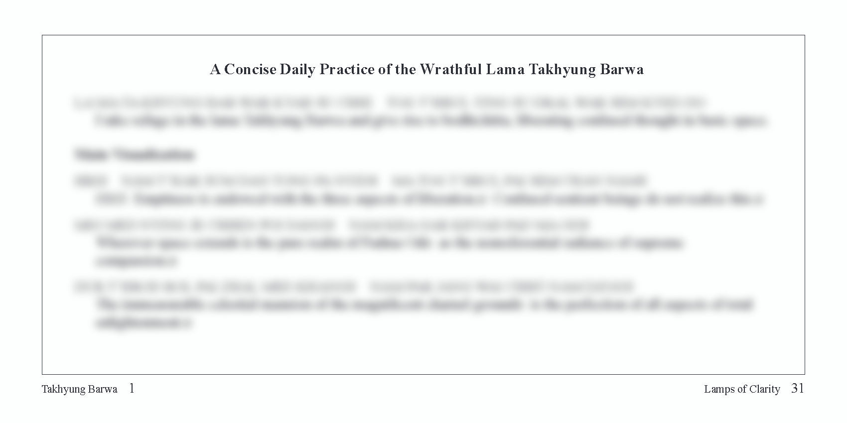 Concise Takhyung Barwa Text
