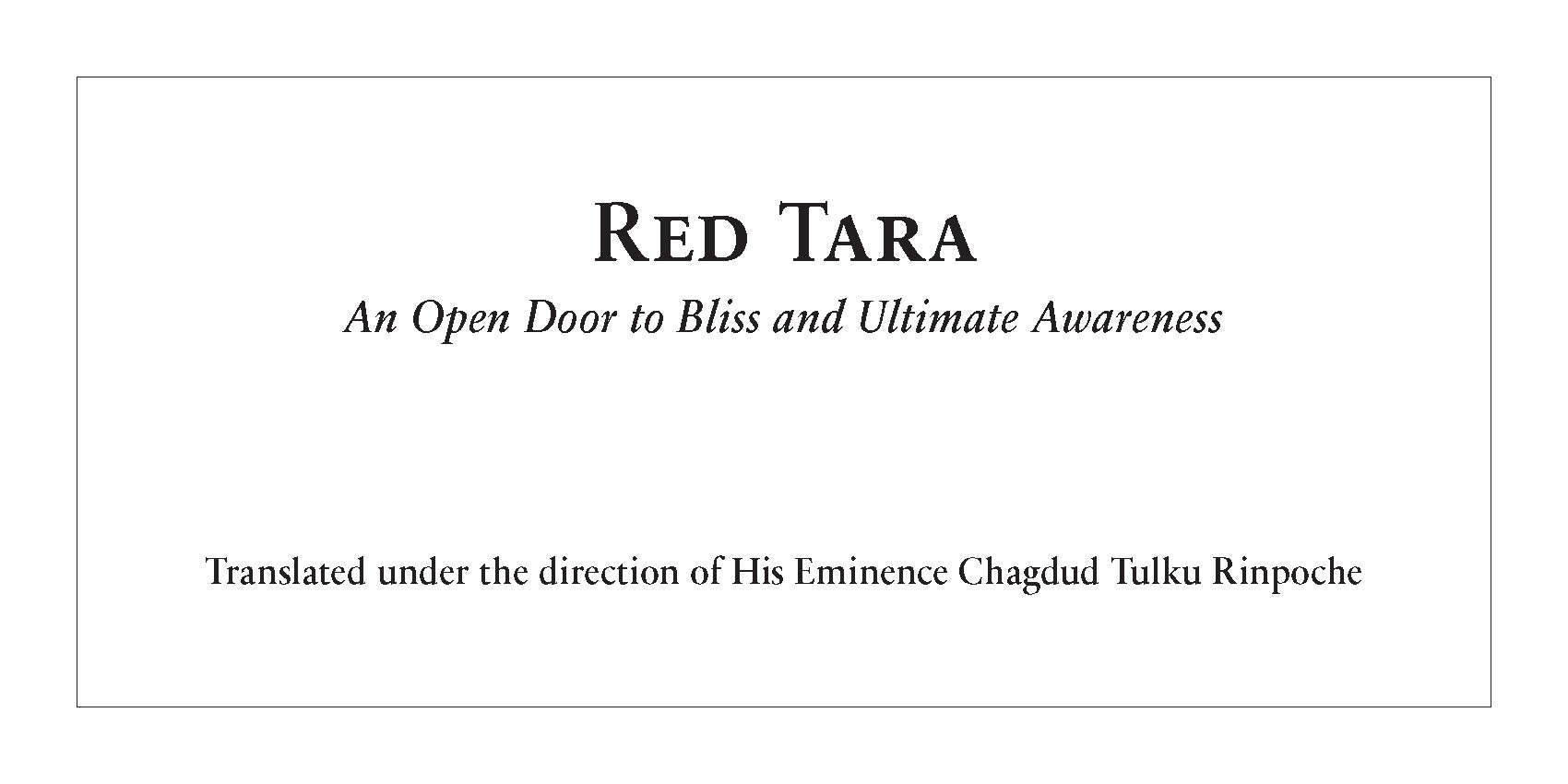 Concise Red Tara Text
