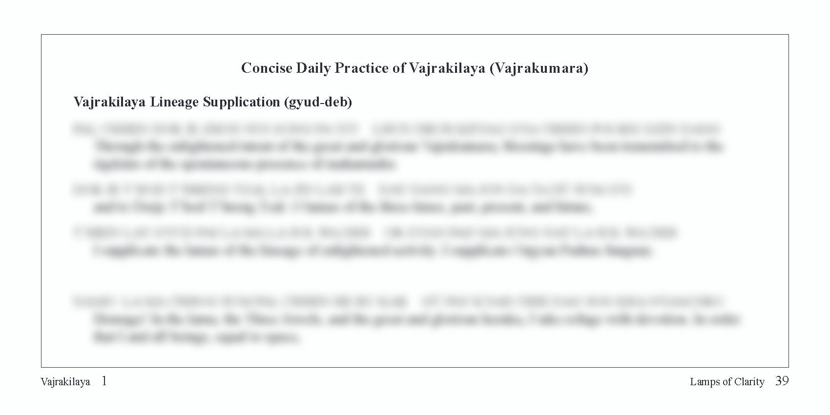 Concise Vajrakilaya Text